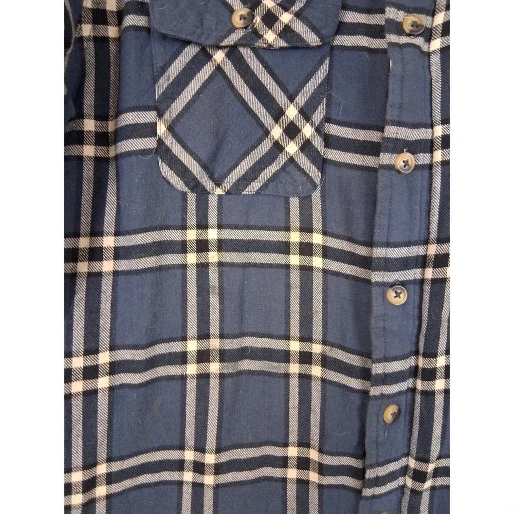 Wrangler Mens Jacket M Blue Plaid Quilted Lined Shacket Chore‎ Flaw Casual Work
